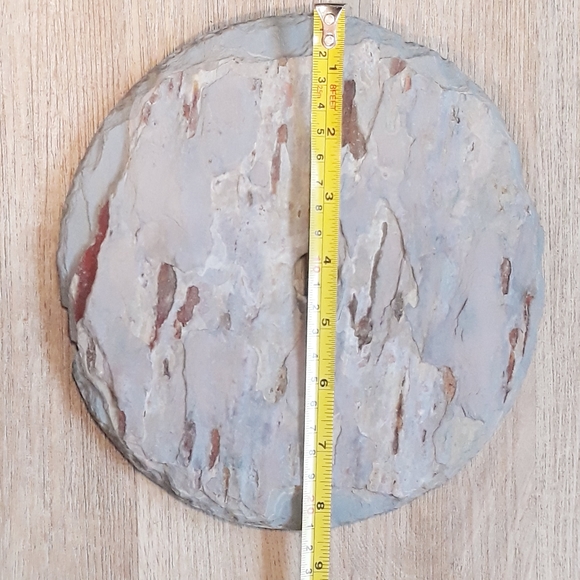 Gray Slate Circular Disc - Paver Stone with Hole in Center 8 1/4" - Picture 8 of 12